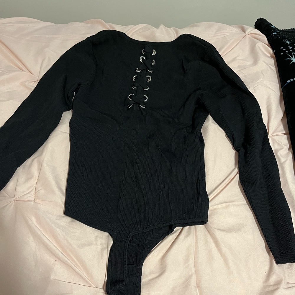 Body suit lace up back
